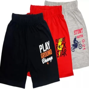 Self Design Men Black, Grey Casual Shorts